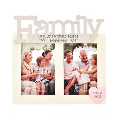 Celebrations Love Life Family Twin Photo Frame