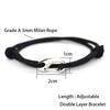 Unique String Bracelet Unisex High Quality 3mm Cord Chain Braslet Double Layer Handmade Sliding Adjustable Braclet Leisure Joias