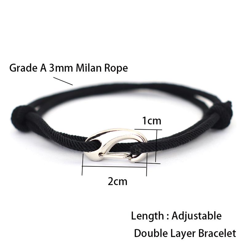 Unique String Bracelet Unisex High Quality 3mm Cord Chain Braslet Double Layer Handmade Sliding Adjustable Braclet Leisure Joias
