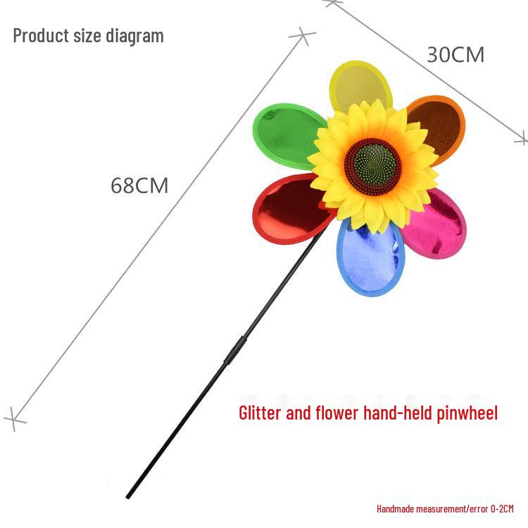 Children's Colorful Sunflower Sequin Pinwheel Toy