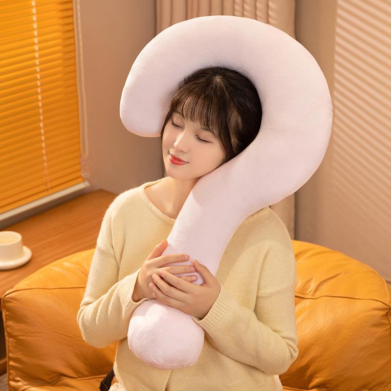 Cute Dopamine Question Mark Pillow Plush Toy Large Geometric Symbol Sofa Pillow Neck Pillow