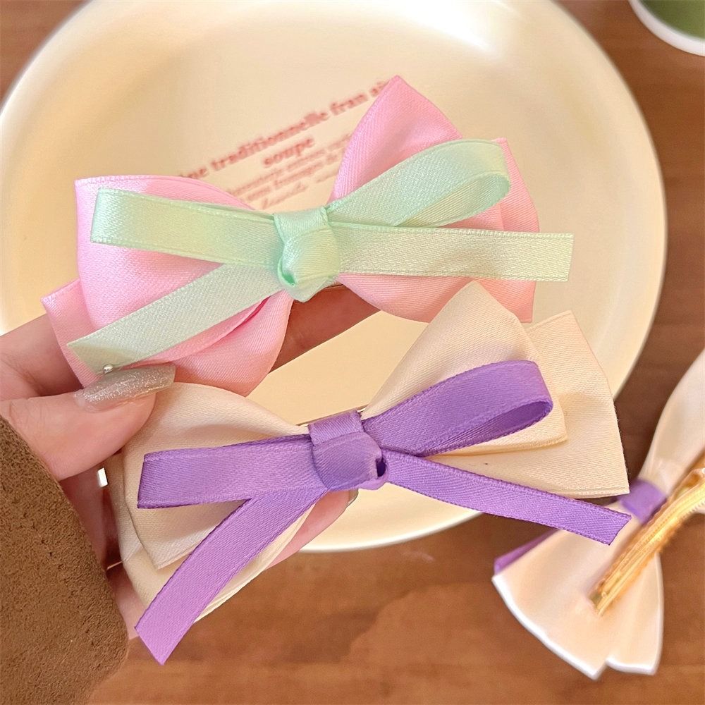 

Ribbon Bowknot Bb Clips Bow Children Hairpin Sweet Bow Hair Side Clip Party