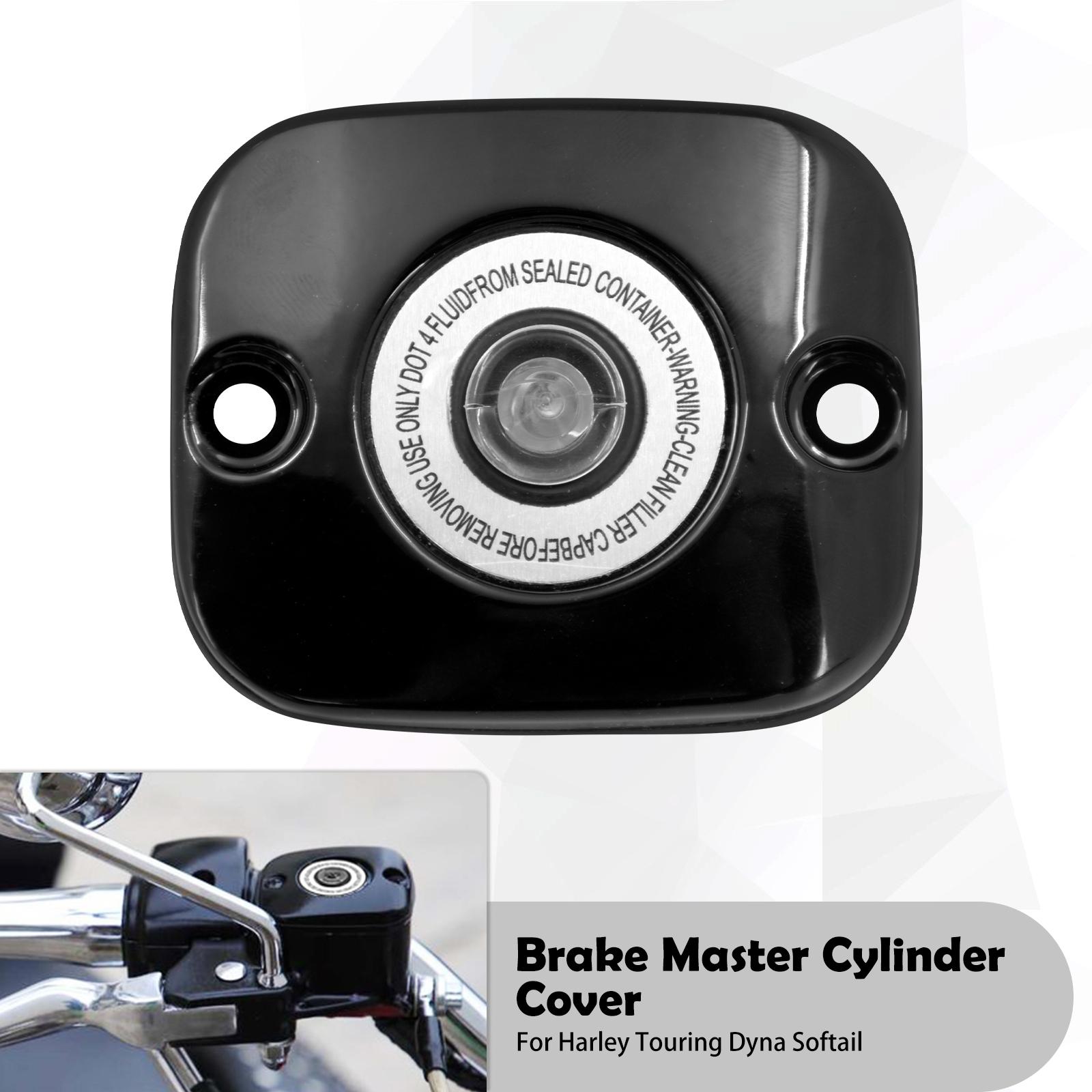 

Motorcycle Front Brake Master Cylinder Cover Chrome Black For Harley Dyna Softail Touring Road King Street Glide Fat Boy Slim Cylinder Cover A
