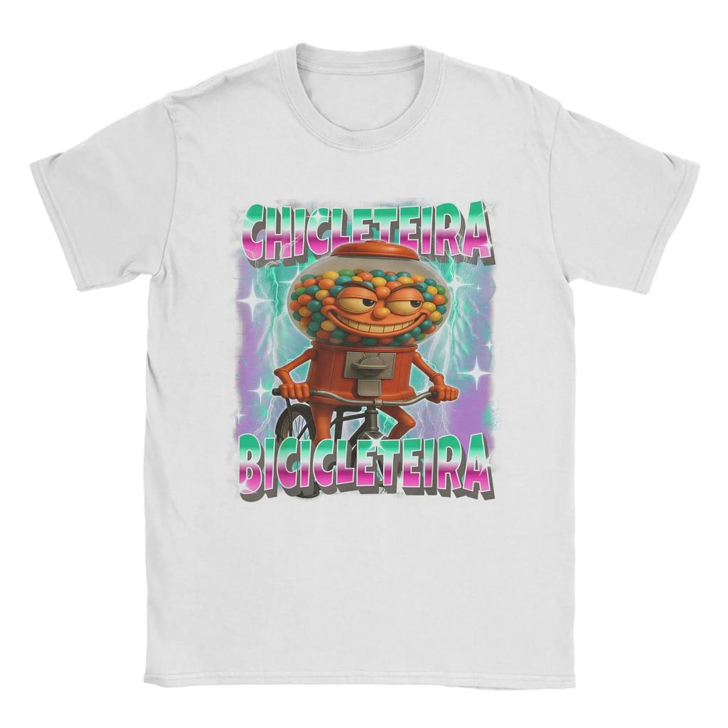 Unisexs Chicleteirabicicleteira Italian Brainrot Chiclete Bicicleta T Shirts Clothing Short Sleeve O Neck Tees Tshirts