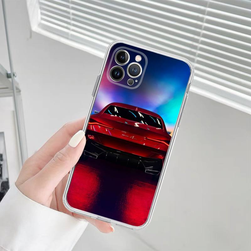 Blue Red- Sport Car Phone Case Silicone Soft for Iphone 14 13 12 11 Pro Mini XS MAX 8 7 6 Plus X XS XR Cover