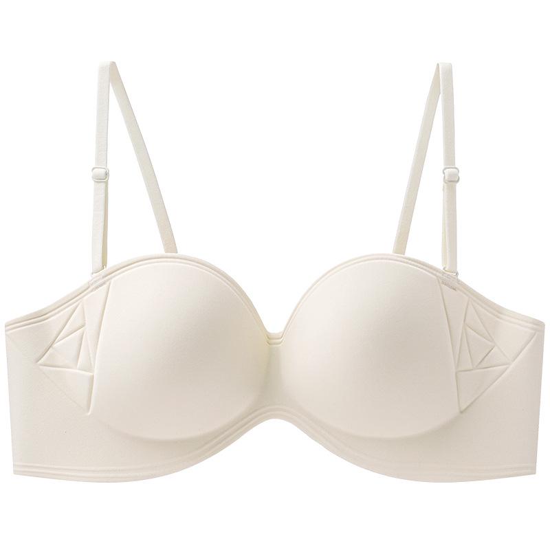 Strapless Push-Up Half-Cup Bandeau Bra – Non-Slip, Anti-Sag, Sexy Off-Shoulder Design