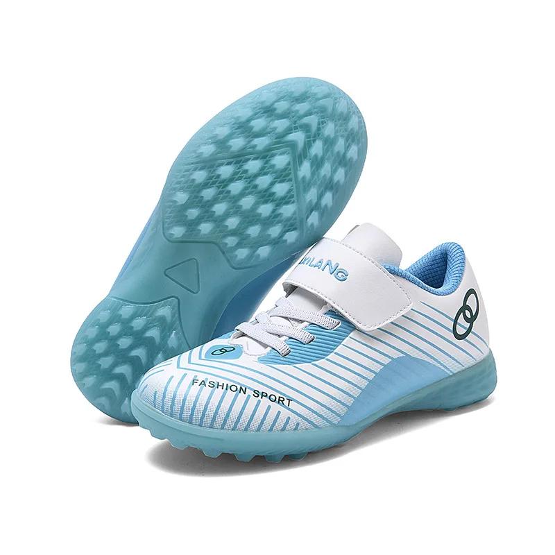 Professional Turf Soccer Shoes Childrens Brand Fashion Indoor football Sneakers Size 29-39 Futsal Kids Trainers Chuteira Society