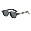 Vintage Square Retro Sunglasses - Propionate PC Frame with Pin-Leg Design, UV Protection & Face-Slimming Effect