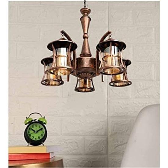 5 Lys Kobber Portugisiske Jhoomer Lysekroner For Hjemmedekor