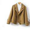 Double-sided Wool Coat Women's Short Black Suit Collar Nizi Autumn and Winter New Wool Coat Tide