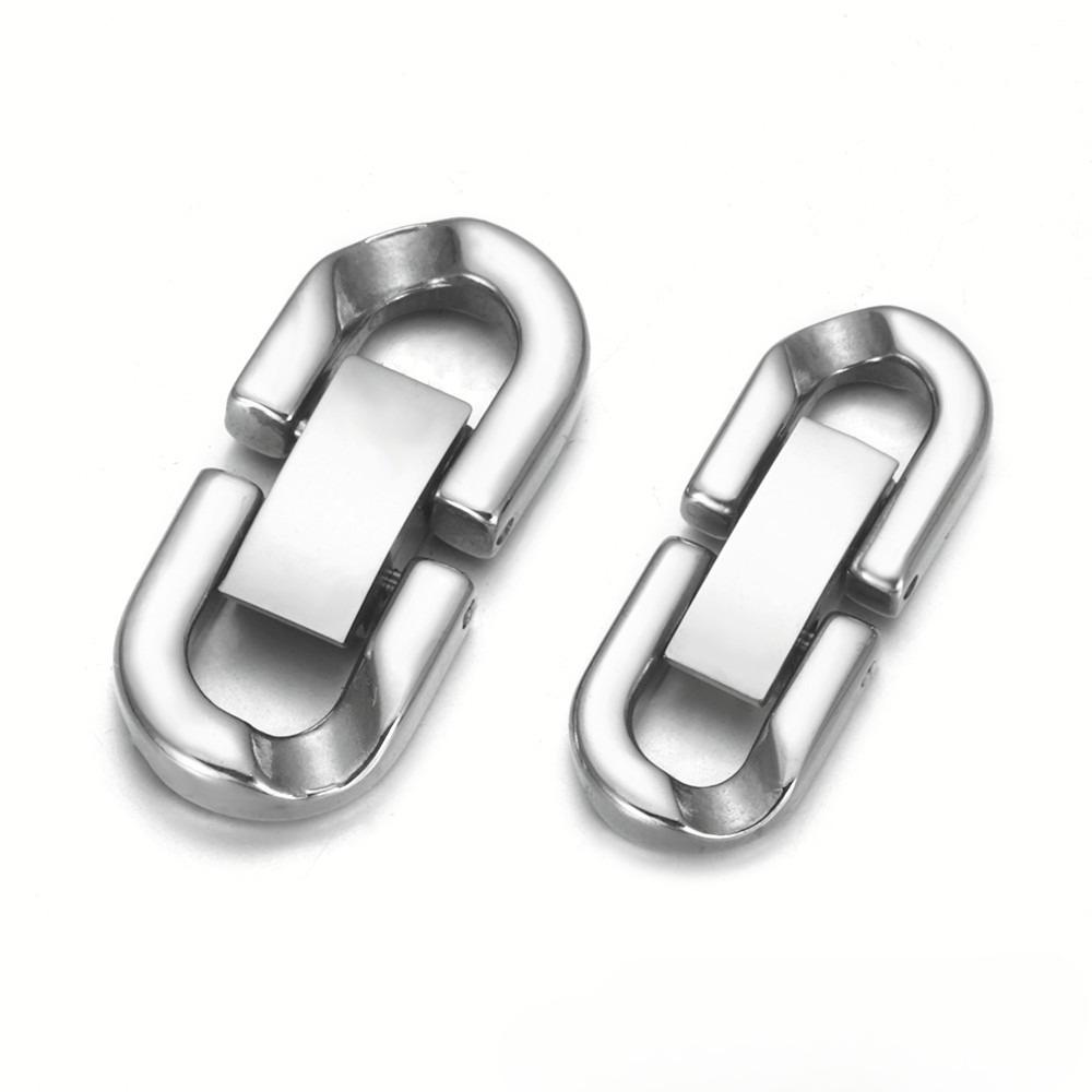 5Pcs/Lot Stainless Steel Chains Connecting Buckles Fits Bracelets Necklaces DIY Jewelry Making Clasp Accessories Wholesale