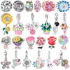 925 Sterling Silver Flower Pendant Rose Sunflower Daisy Bead Bracelet Necklace Valentines Day Gift Jewelry
