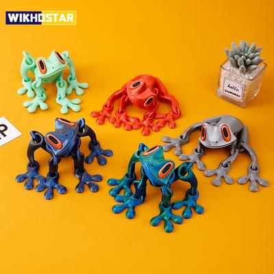 3D Tisk Magnetická Přísavka Žába Magnet na Ledničku Pohyblivá Ozdoba Svítící Hračka Žába Roztomilý Neotřelý Kreativita Domácí Ozdoba