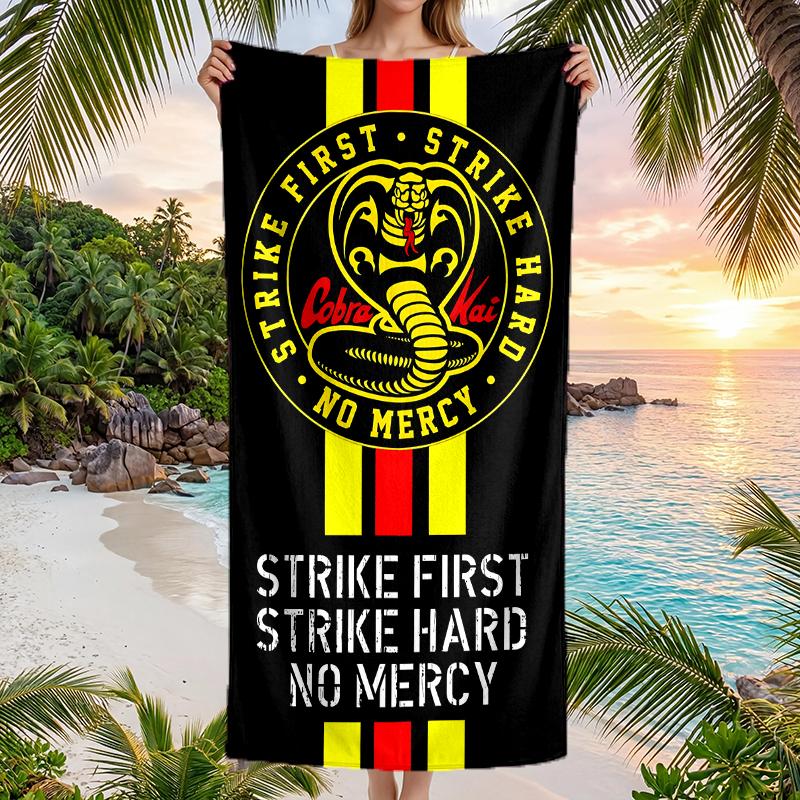 Cobra Kai Fashion Beach Towel: Ideal for Summer Adventures Soft, absorbent and quick drying suitable for swimming and bathing