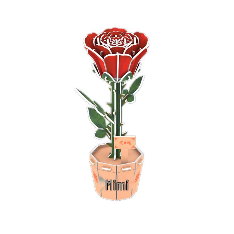 Creative 3D Bouquet Puzzle: DIY Handmade Stereo Ornament, Perfect for Holidays and Birthdays