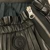 MM6 M60268 MM002 Black Faux Leather Pleated Skirt Skirt 16 blackUsed
