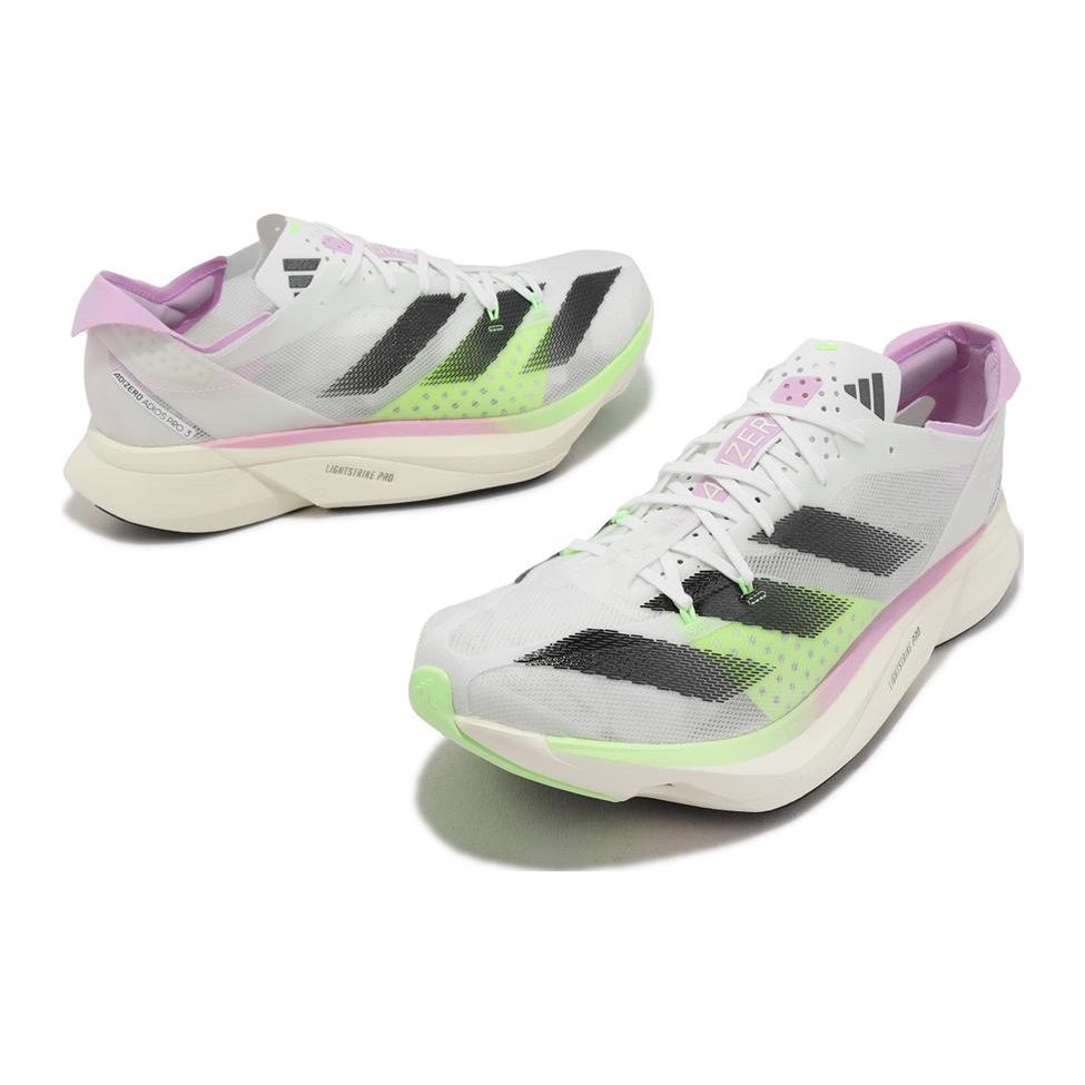 Adidas Adizero Adios Pro 3 Comfortable Slip-Resistant Wear-Resistant Marathon Running Shoes Men Sneaker Green IG6444