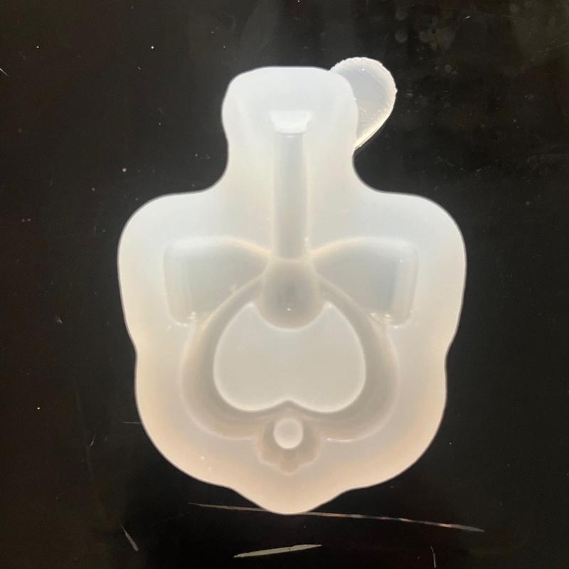 Quicksand Keychain Resin Molds Bear Rabbit Shaker Silicone Mold Unique Jewelry Making DIY Keychain Necklace Pendant Mold