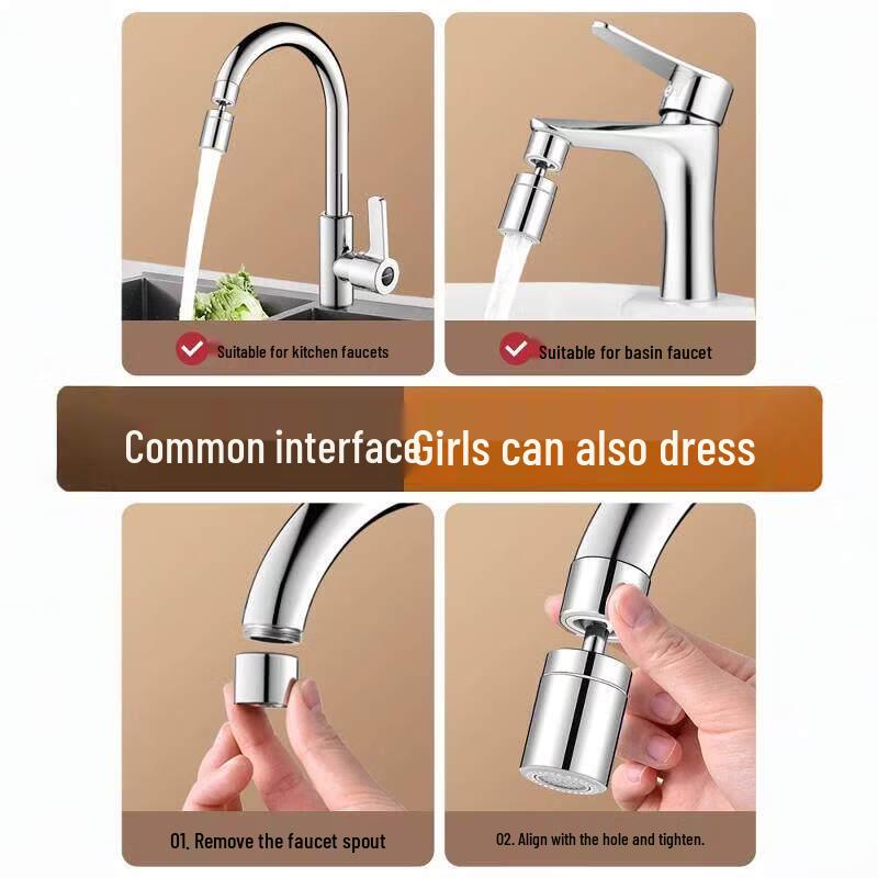 Universal Rotatable Faucet Extender