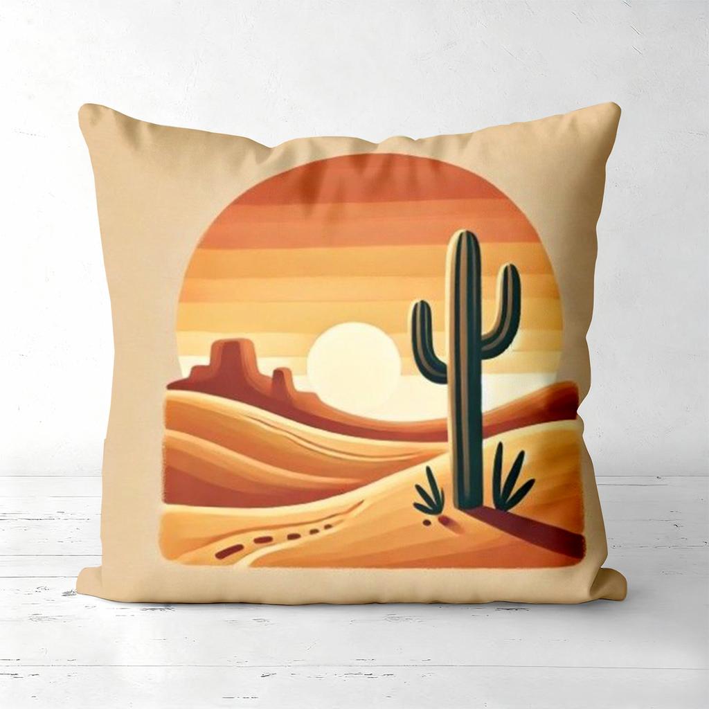 Boho Desert Cactus Palm Tree Throw Pillow Covers Pattern Cushion Cover Suitable for Sofa Bedroom Car Pillow Cover