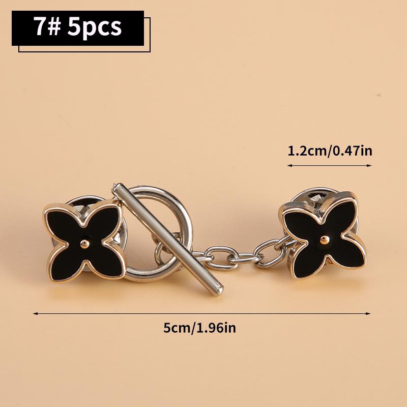 

5 комплектов одежды с металлическими пуговицами OT без шитья, для мам, пальто, свитер, кардиган, женская декоративная брошь-пуговица