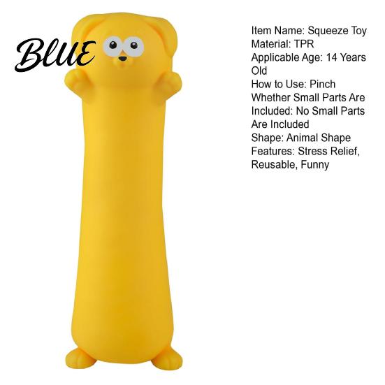 Stress Relief Toy Giant Bouncy Dog Squeeze Toy, Stretches Long 14 Inch Reliever Adult Ball for Kids Adults, Fun Sensory Fidget Anxiety