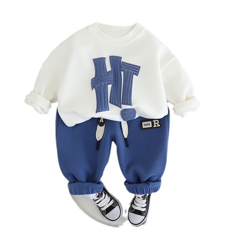 Yihao Spring & Autumn Sweatshirt Set for Boys - Stylish Two-Piece Children’s Wear