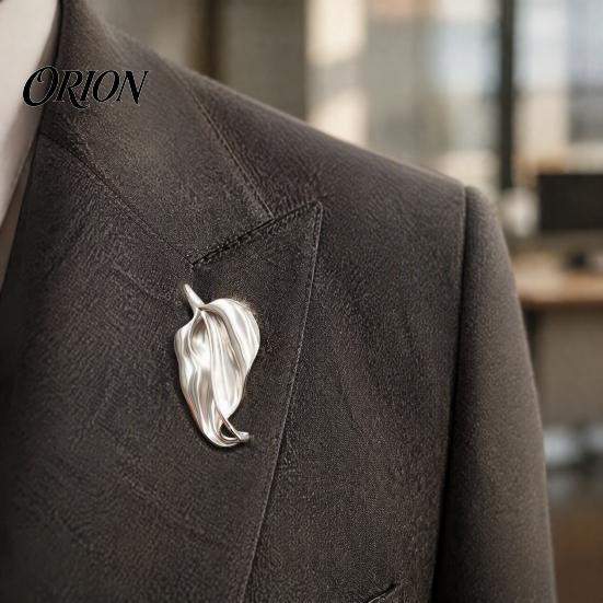 Everyday Wear Brooch Irregular Leaf Alloy Pin, Silver Golden Plated Leaves Durable Jewelry Lapel Clothing Accessory for Women Men Decoration Pin