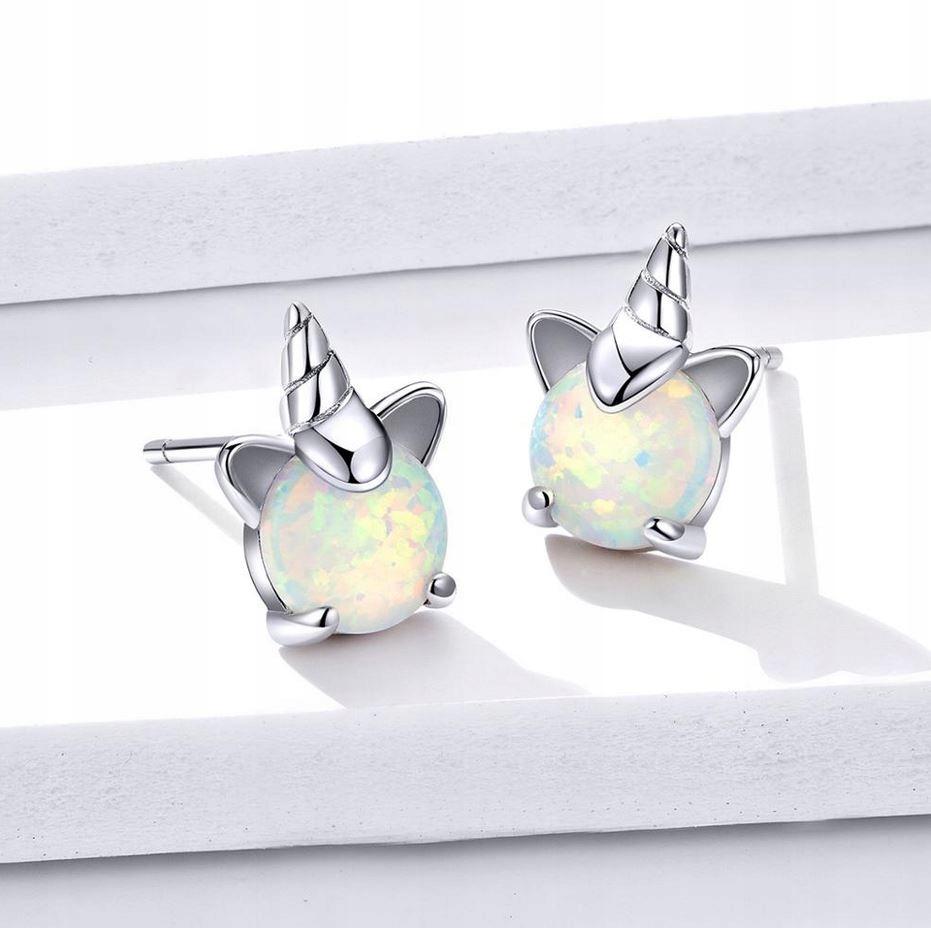 925 Unicorn Earrings Unicorn Box Colorful Pearl