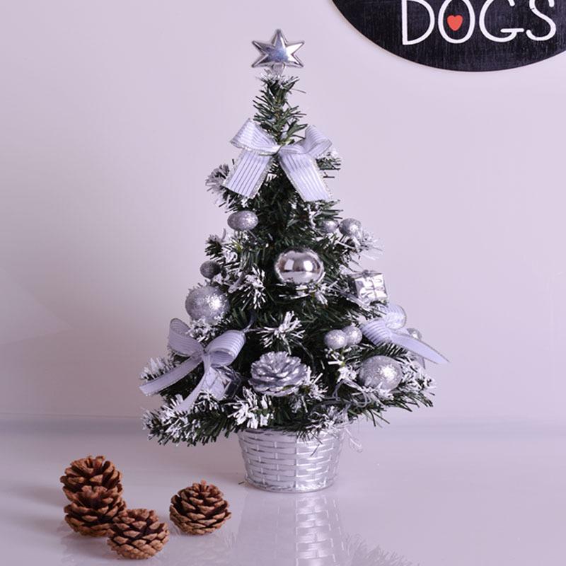 Mini Artificial Christmas Tree with Lights: 30cm/40cm Tabletop Decoration with Ornaments