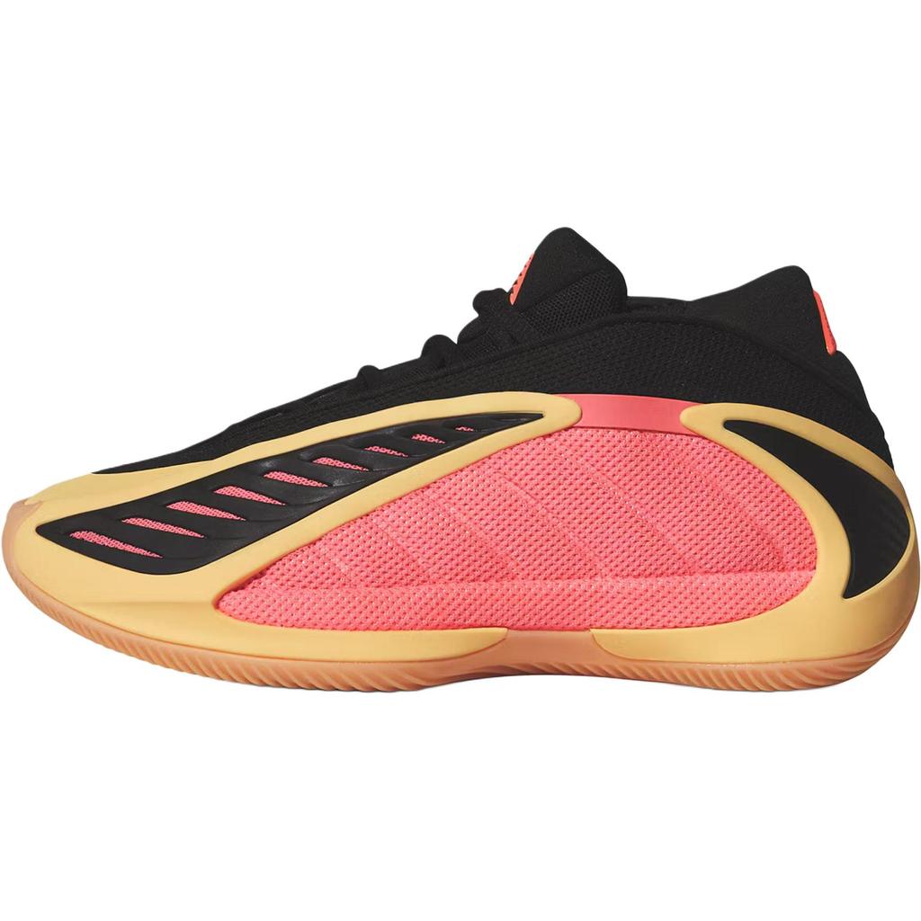 New Adidas AE2 Slip Resistant Abrasion Resistant Low top Children's Basketball Shoes Orange/Black Teenagers JS3515