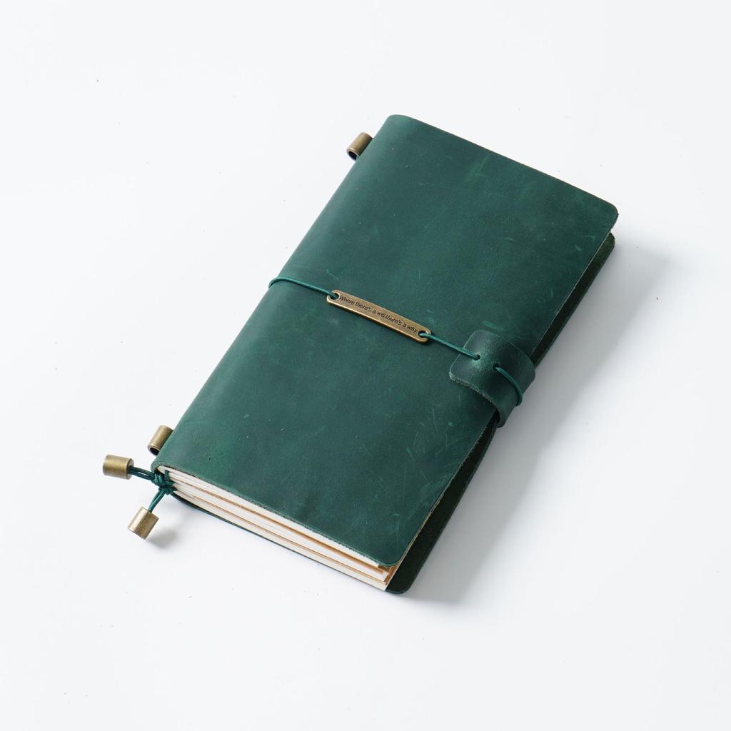 Cuaderno de Cuero Genuino TN Vintage - Diario y Bloc de Notas de Cuero Vacuno Crazy Horse Hecho a Mano En Stock