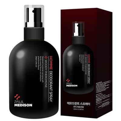 Paul Madison Homme Deodorant Spray Woody Pheromon Flavor, 1, 200ml Korean Cosmetics