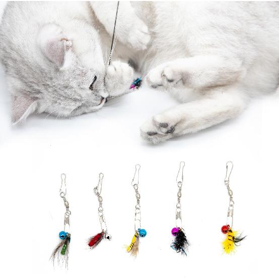 ect Cat Toy Set with Bells for Cat Teaser, Ultra-Realistic Bug Toy Refills for Wand Toys, Interactive Toys Ideal for Kitten Enrichment Exercise &