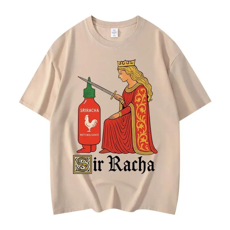 T-shirt Meme Divertente Sir Racha Uomo Donna Abbigliamento Moda Y2k T-shirt a Maniche Corte Estiva Cotone di Alta Qualità T-shirt Oversize