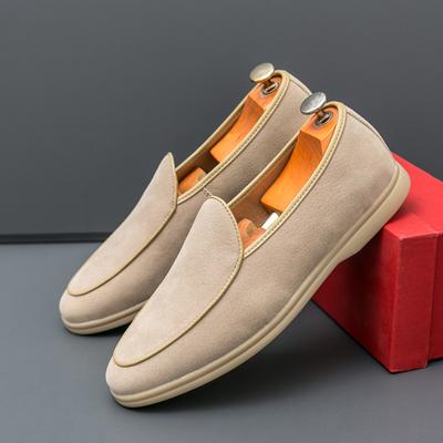 Mode Printemps Chaussures Décontractées de Marque pour Homme Mode Daim Cuir Mocassins à Bouche Basse Chaussures de Conduite Souples et Confortables Mocassins pour Homme