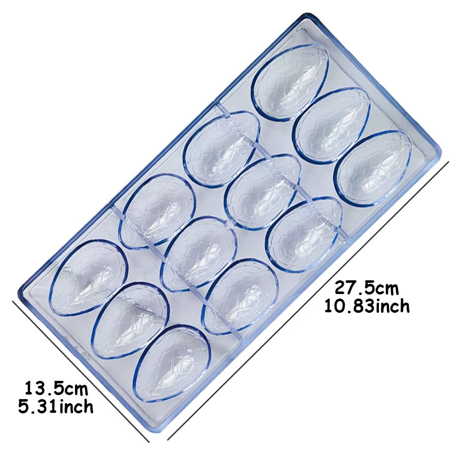 

12-Hole Egg Styles Transparent Plastic Chocolate Mold Cake Chocolate Candy DIY Making Tools Household Kitchen Baking Accessories