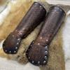 Viking Knight Arm Gauntlets Bracer Vintage Faux Leather Gauntlets Wristband Medieval Leather Bracers Arm Armors
