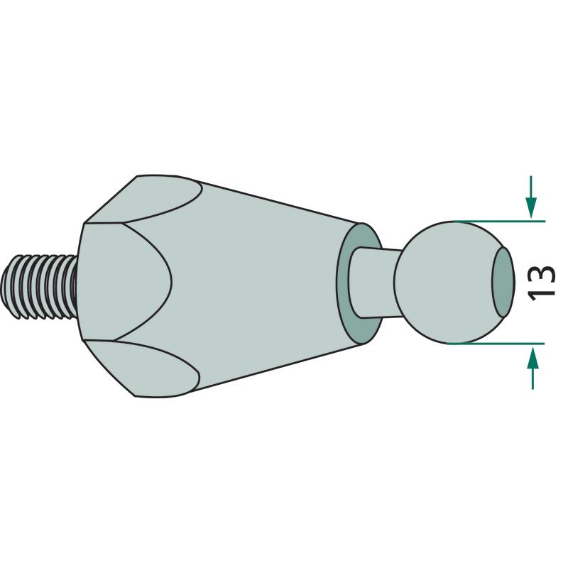 Ball joint for gas lift cylinder front/rear 4345708