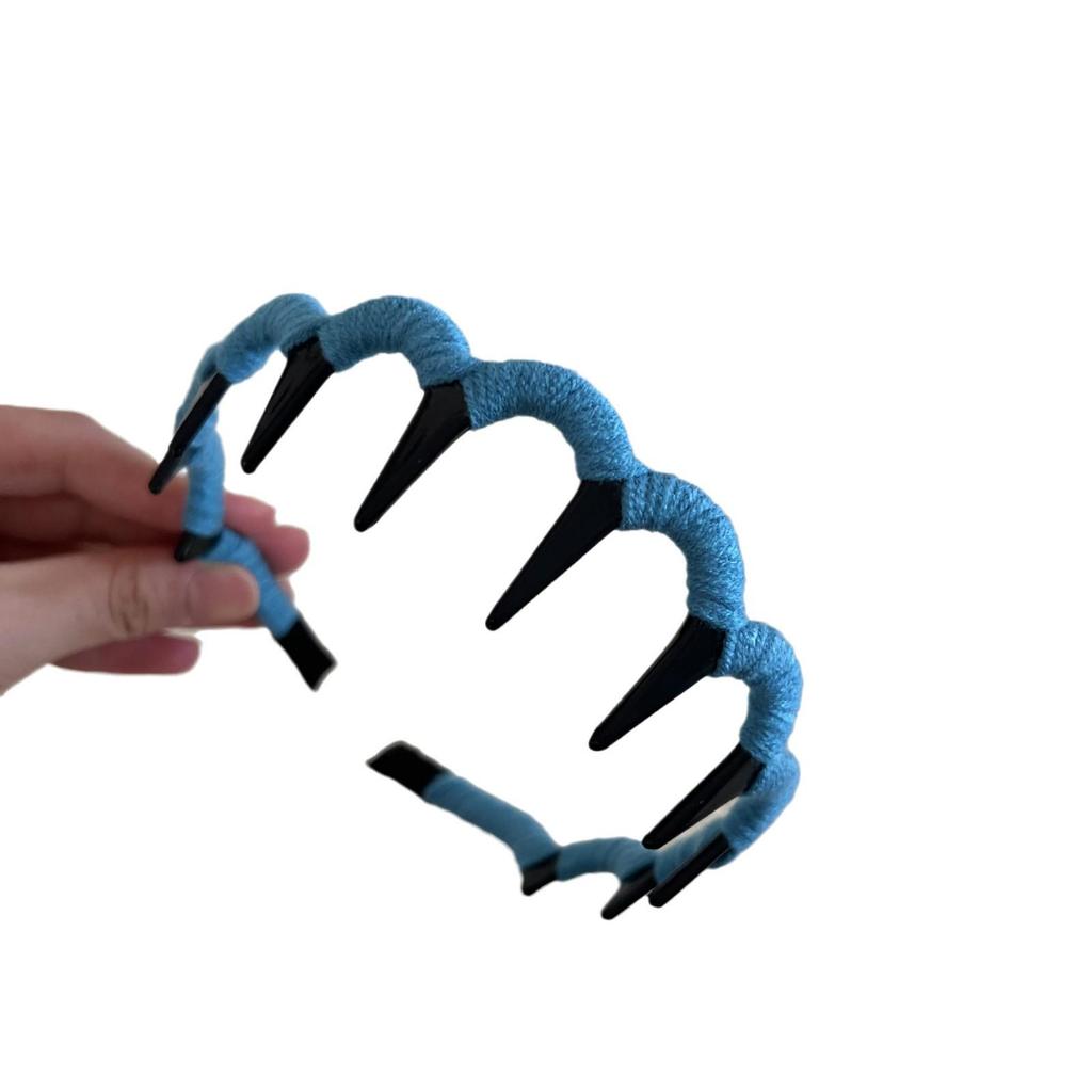 Women's Fluffy Wool Tooth Wave Headband: Autumn/Winter Non-Slip, High Skull Top, All-Match Temperament Hairpin.