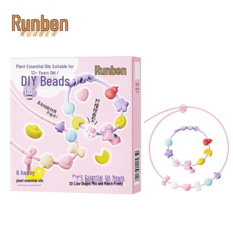 Runben Essential Oil Cartoon Bracelet & Necklace for Kids