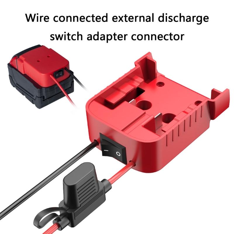 Power Wheel Adapter for 18V Lithium Battery with Fuses Wire Terminals Battery Adapter Power Connector for Car Toy Roboti