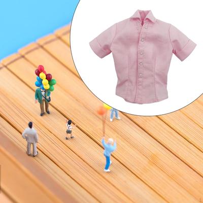 1/6 Scale Girl Short Sleeve Button Down Shirt Costume Cosplay Casual Fashion for 12inch Female