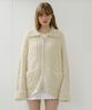 LETTERA Alpaca Wool Bookle Knit Zip-Up_2Color