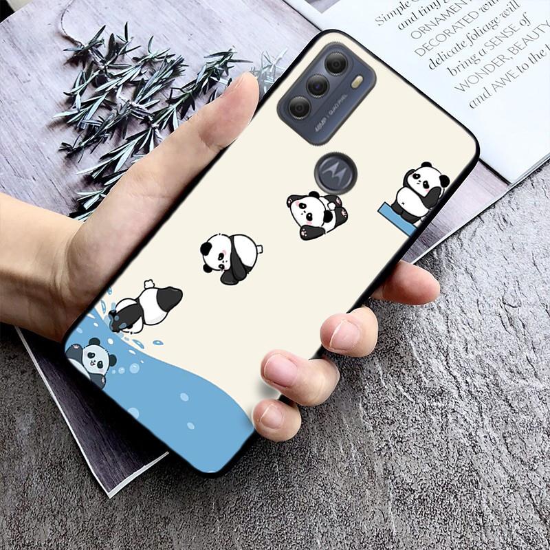 Phone Case For Moto G86 G85 G75 G15 G05 G56 G72 G53 G54 G84 G60 G31 G32 G24 G 5G G Play Cute Cartoon Panda