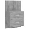 Headboard with Nightstands Grey Sonoma Particleboard