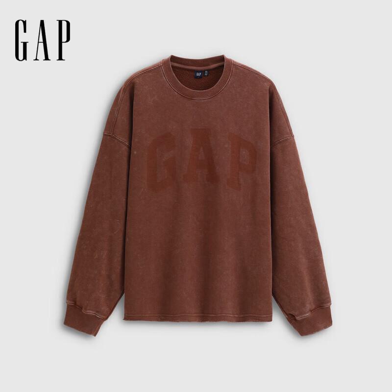 GAP Unisex Logo Print Fleece Lined Sweatshirt