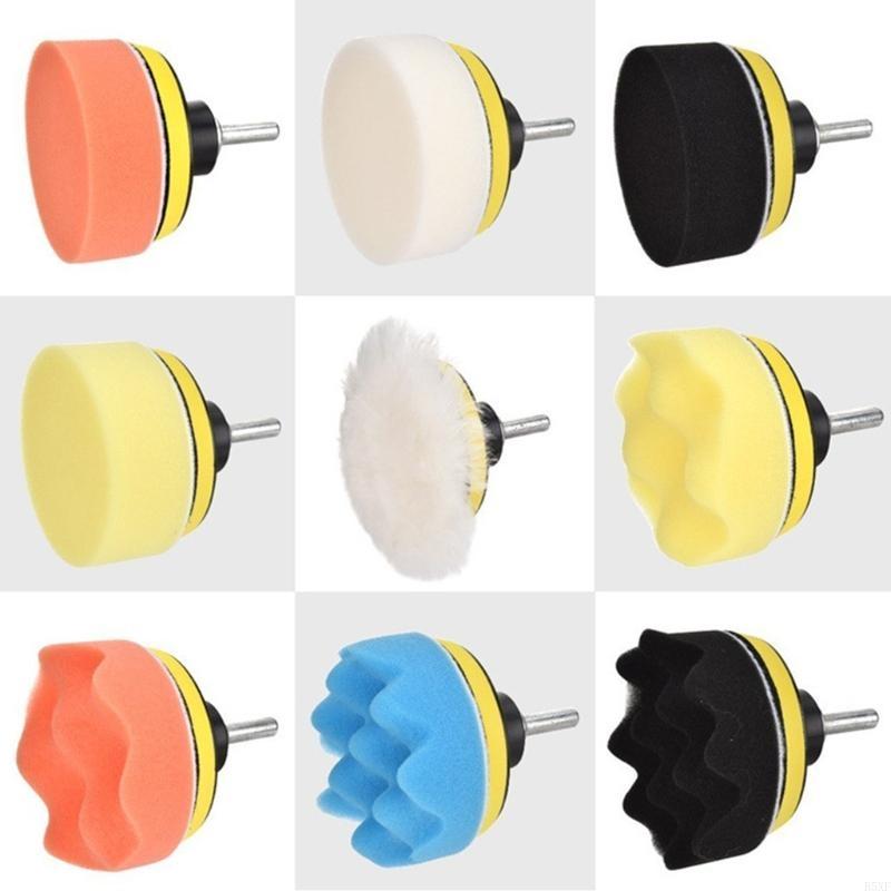2025 New 11Pcs 3inch Diameter Polishing Waxing Buffing Sponge Pads Car Auto Polisher