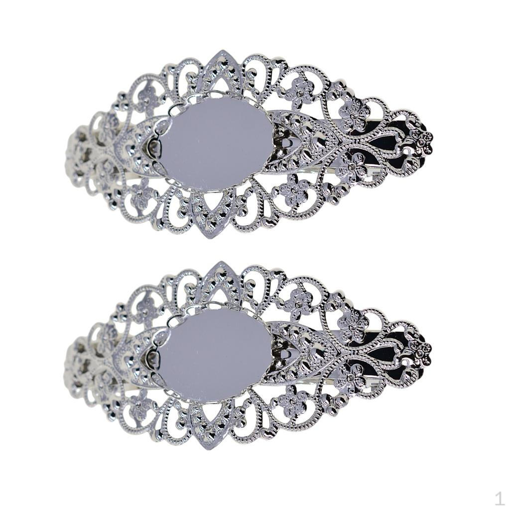 with French Clip Barrette Cabochons