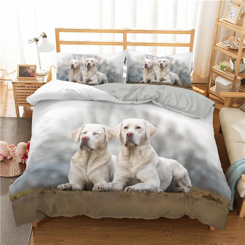 Yellow Wool Pet Dog Dekbedovertrek Duvet Cover Dachshunds French Dog Quilt Cover For Teen, Single,double Bed Spread Set Complete